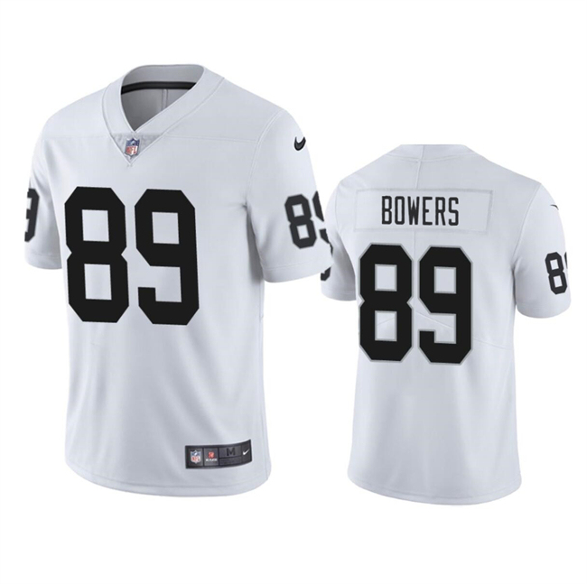 Men's Las Vegas Raiders #89 Brock Bowers White 2024 Draft Vapor Football Stitched Jersey